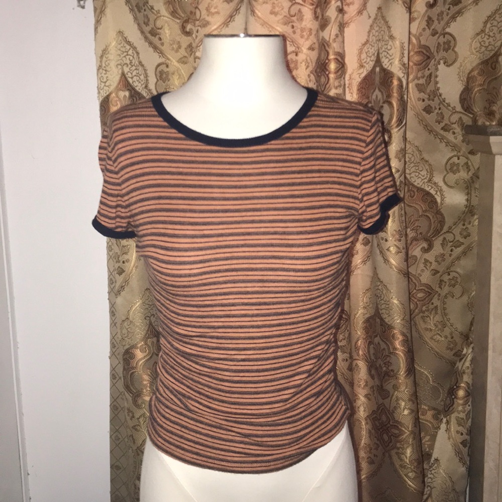 Orange striped tee